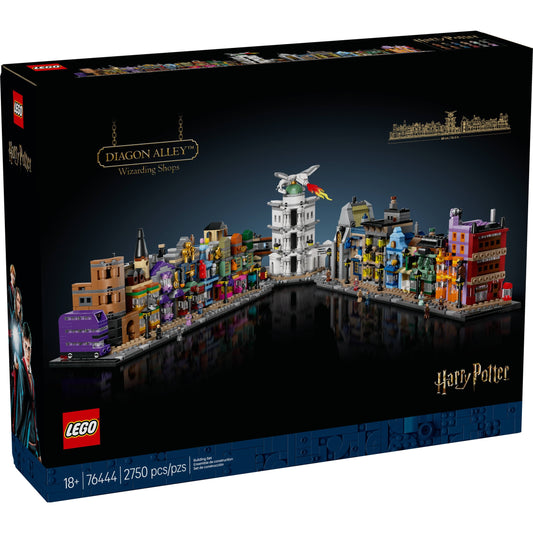 LEGO Harry Potter Diagon Alley Wizarding Shops Building Set for Adults - Collectible Kit for Harry Potter Fans With 12 Microfigures - Gift Idea for Men, Women, Fans - 76444