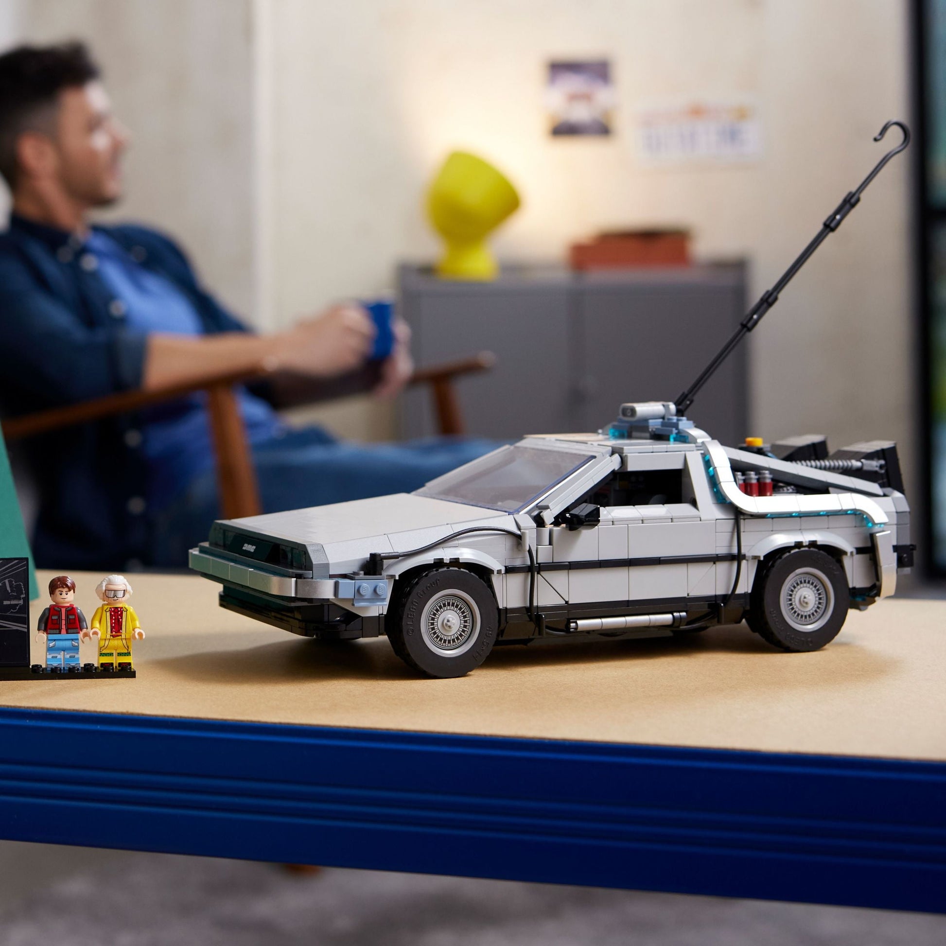 LEGO Icons Back to the Future Time Machine 10300, Model Car Building Kit, Based on the DeLorean from the Classic Movie