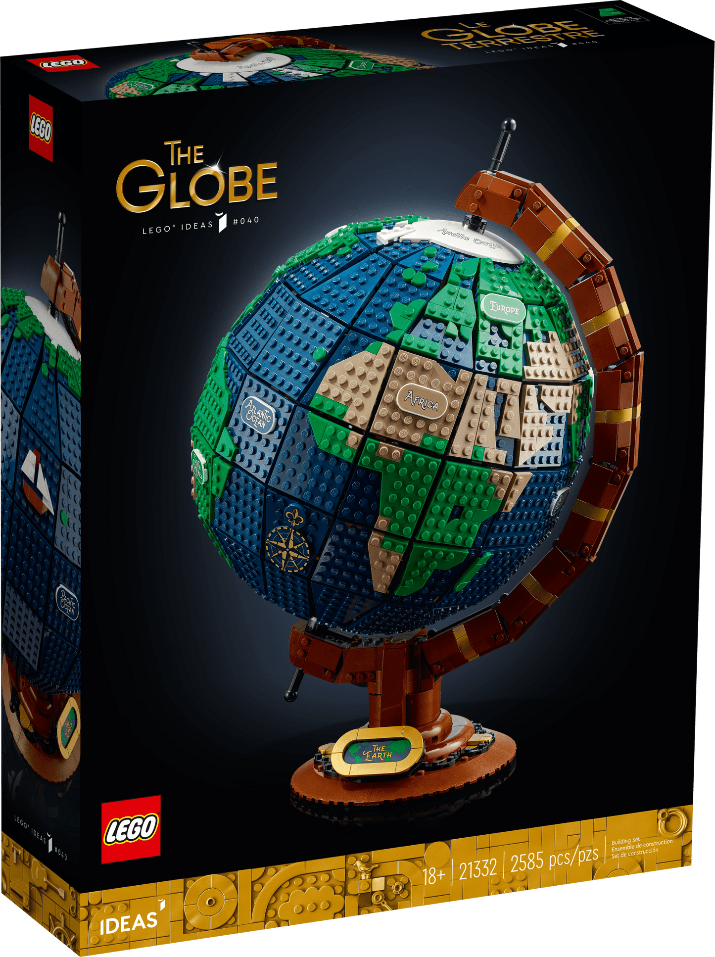 LEGO Ideas The Globe Building Set, Build and Display Model for Adults (2,585 Pieces), High School Graduation Gift Idea, 21332