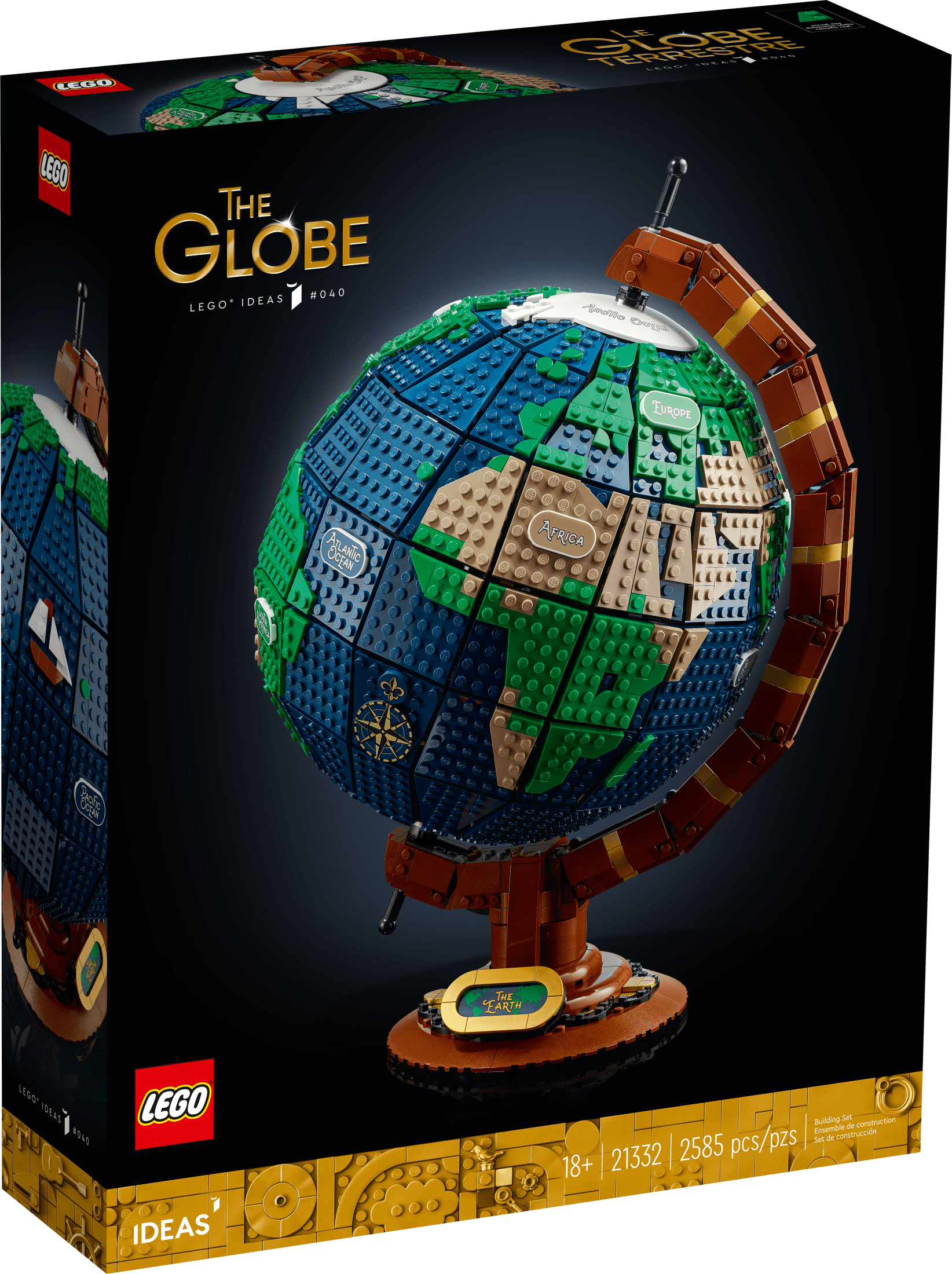 LEGO Ideas The Globe Building Set, Build and Display Model for Adults (2,585 Pieces), High School Graduation Gift Idea, 21332