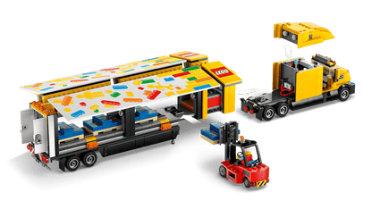 LEGO City Yellow Delivery Truck Toy, Comes with a Semitruck Model, Forklift and 4 Minifigures for Pretend Play, Fun Birthday Gift Idea for Kids' 8 Years Old and Up, 60440