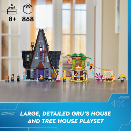 LEGO Despicable Me 4 Minions and Gru's Family Mansion - Minions Toy House and Treehouse from Movie - Creative Gift for Boys and Girls Aged 8+, 75583