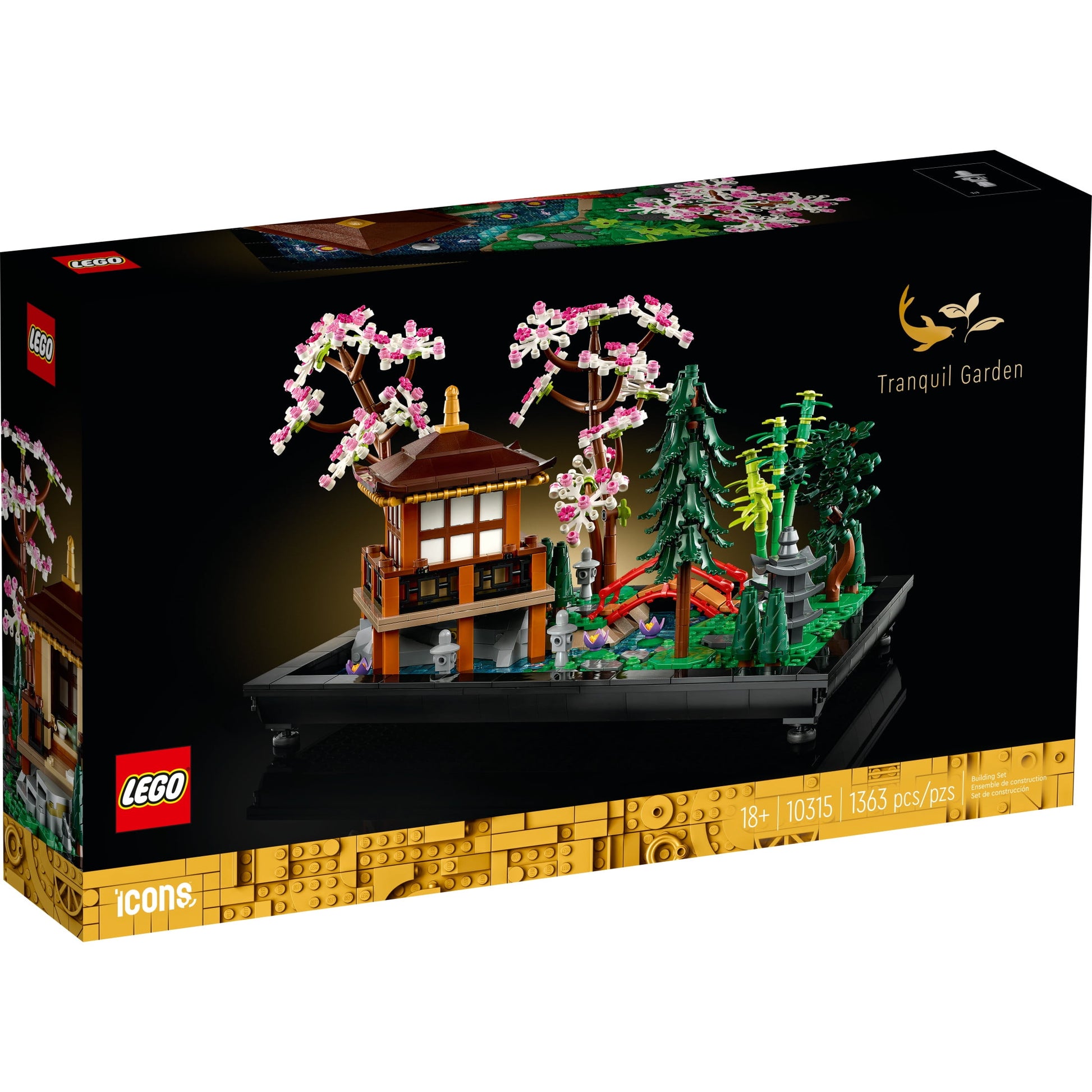 LEGO Icons Tranquil Garden Building Set - Detailed Japanese Zen Garden DIY Kit for Adults, Ages 18+ - Gift for Wedding - Building Block Set for Home Decor - 10315