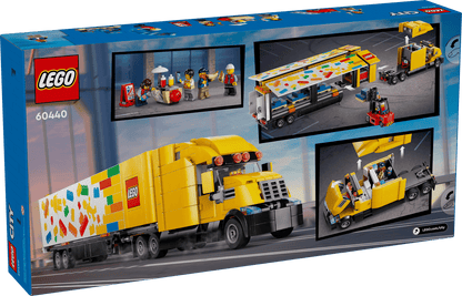 LEGO City Yellow Delivery Truck Toy, Comes with a Semitruck Model, Forklift and 4 Minifigures for Pretend Play, Fun Birthday Gift Idea for Kids' 8 Years Old and Up, 60440