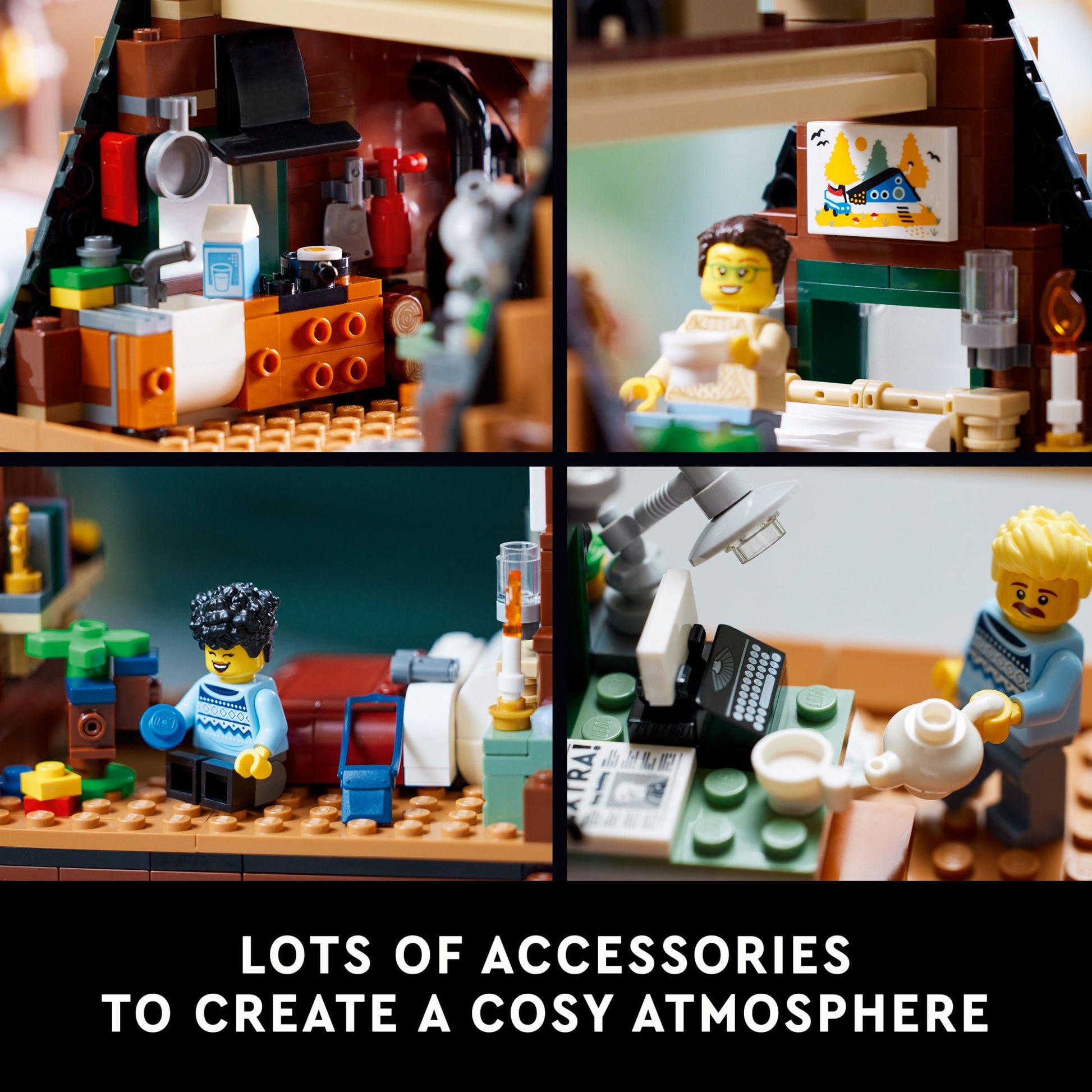 LEGO Ideas A-Frame Cabin Building Set for Adults - Detailed DIY Miniature House Model Kit, Ages 18+ Years - Gifts for Men & Women - 21338