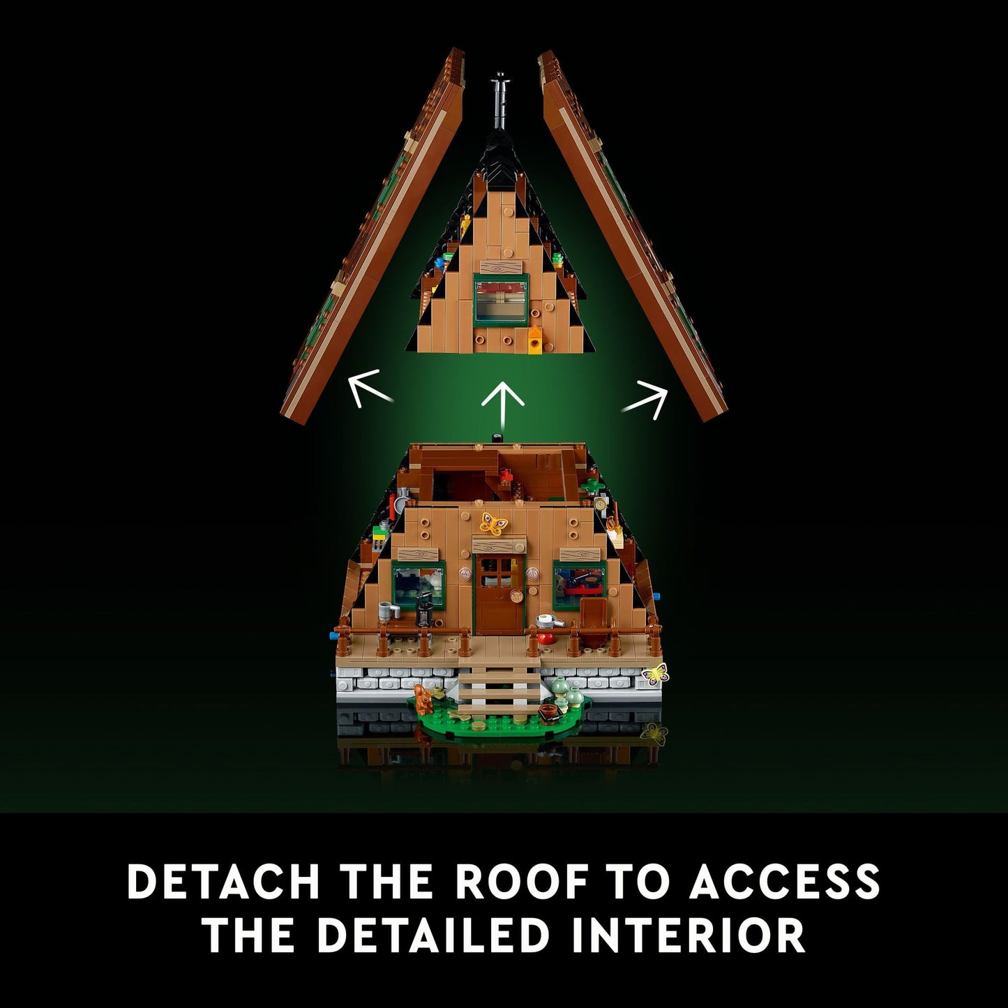LEGO Ideas A-Frame Cabin Building Set for Adults - Detailed DIY Miniature House Model Kit, Ages 18+ Years - Gifts for Men & Women - 21338