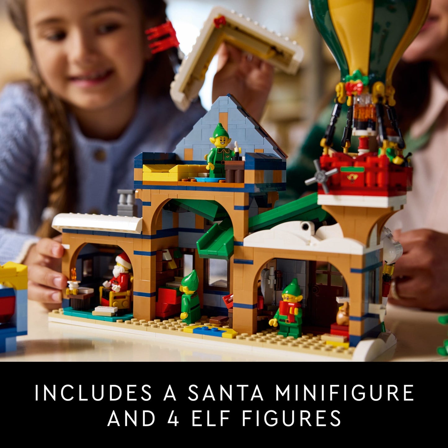 LEGO Icons Santa's Post Office Building Set for Adults - Christmas Village Decoration for Home - Includes Santa Minifigure, 4 Elves Minifigures, & More - Gift for Family- 10339