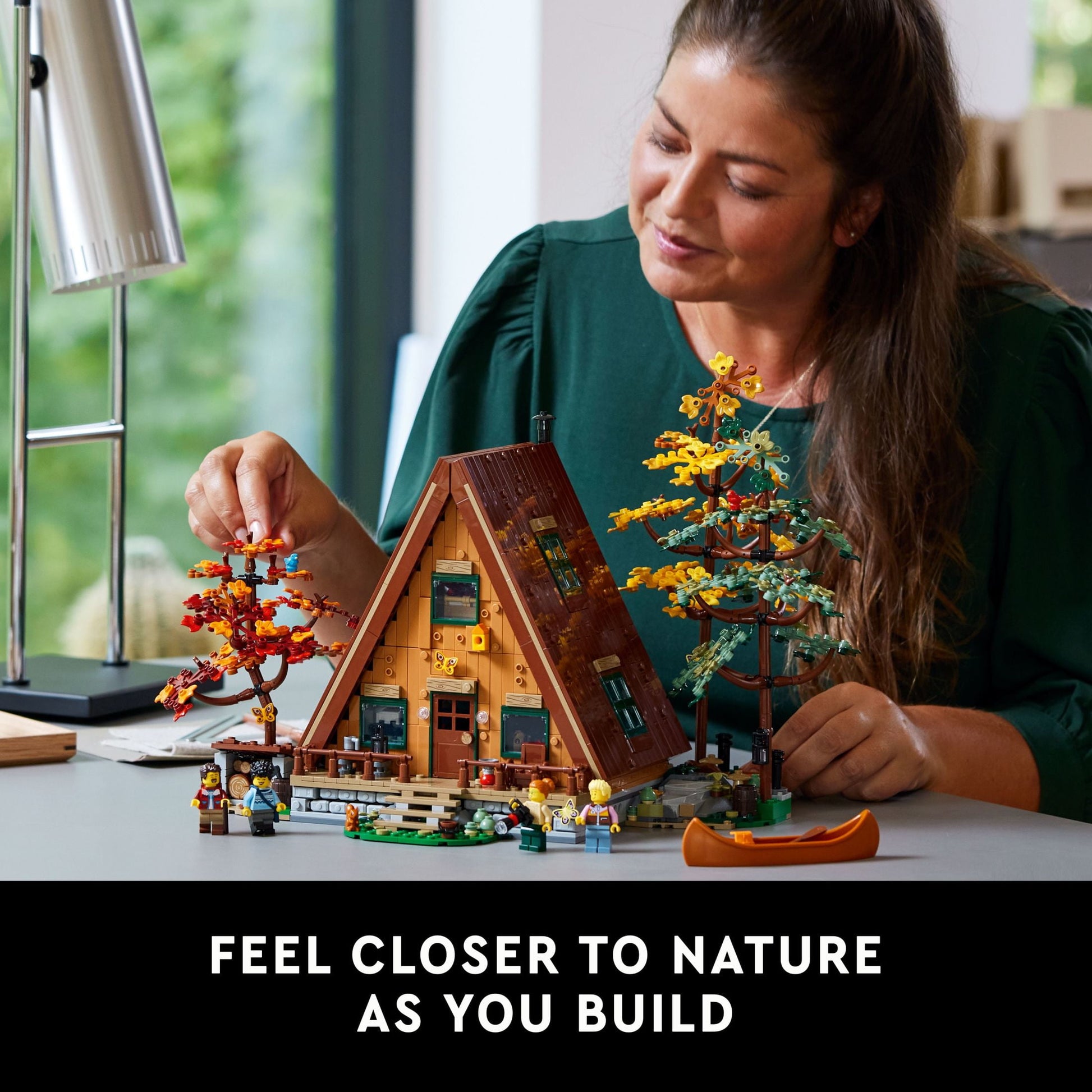 LEGO Ideas A-Frame Cabin Building Set for Adults - Detailed DIY Miniature House Model Kit, Ages 18+ Years - Gifts for Men & Women - 21338