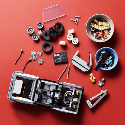 LEGO Icons Back to the Future Time Machine 10300, Model Car Building Kit, Based on the DeLorean from the Classic Movie