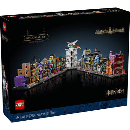 LEGO Harry Potter Diagon Alley Wizarding Shops Building Set for Adults - Collectible Kit for Harry Potter Fans With 12 Microfigures - Gift Idea for Men, Women, Fans - 76444