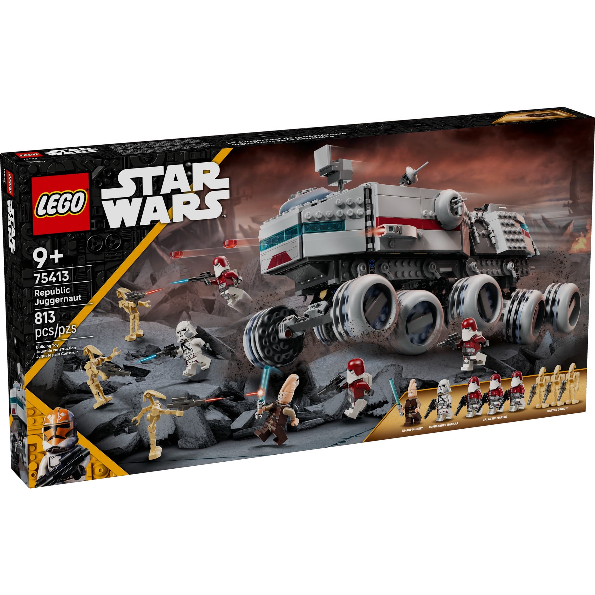 LEGO Star Wars: The Clone Wars Republic Juggernaut Building Toy for Kids - Pretend Play Set W 8/ Toy Figures - Collectible Model Kit for Boys & Girls, Ages 9+ - Gift Idea for Birthdays - 75413