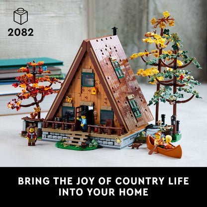 LEGO Ideas A-Frame Cabin Building Set for Adults - Detailed DIY Miniature House Model Kit, Ages 18+ Years - Gifts for Men & Women - 21338