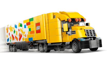 LEGO City Yellow Delivery Truck Toy, Comes with a Semitruck Model, Forklift and 4 Minifigures for Pretend Play, Fun Birthday Gift Idea for Kids' 8 Years Old and Up, 60440