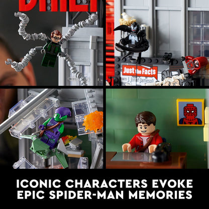 LEGO Marvel Spider-Man Daily Bugle Building Sets for Adults - Display as Office or Bookshelf Decor - Gifts for Men & Women Fans - 25 Minifigures - 76178