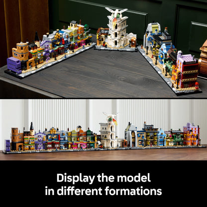 LEGO Harry Potter Diagon Alley Wizarding Shops Building Set for Adults - Collectible Kit for Harry Potter Fans With 12 Microfigures - Gift Idea for Men, Women, Fans - 76444