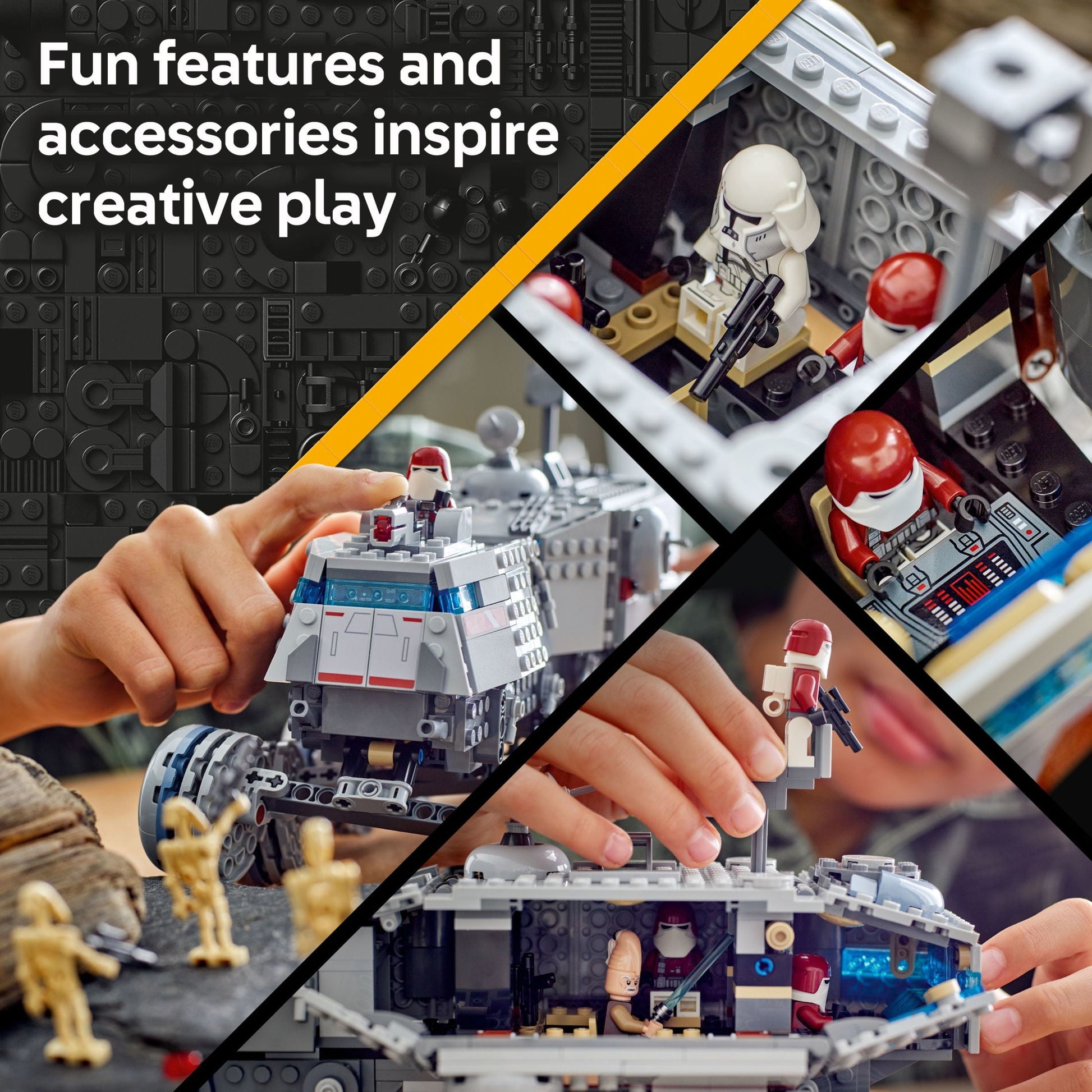 LEGO Star Wars: The Clone Wars Republic Juggernaut Building Toy for Kids - Pretend Play Set W 8/ Toy Figures - Collectible Model Kit for Boys & Girls, Ages 9+ - Gift Idea for Birthdays - 75413