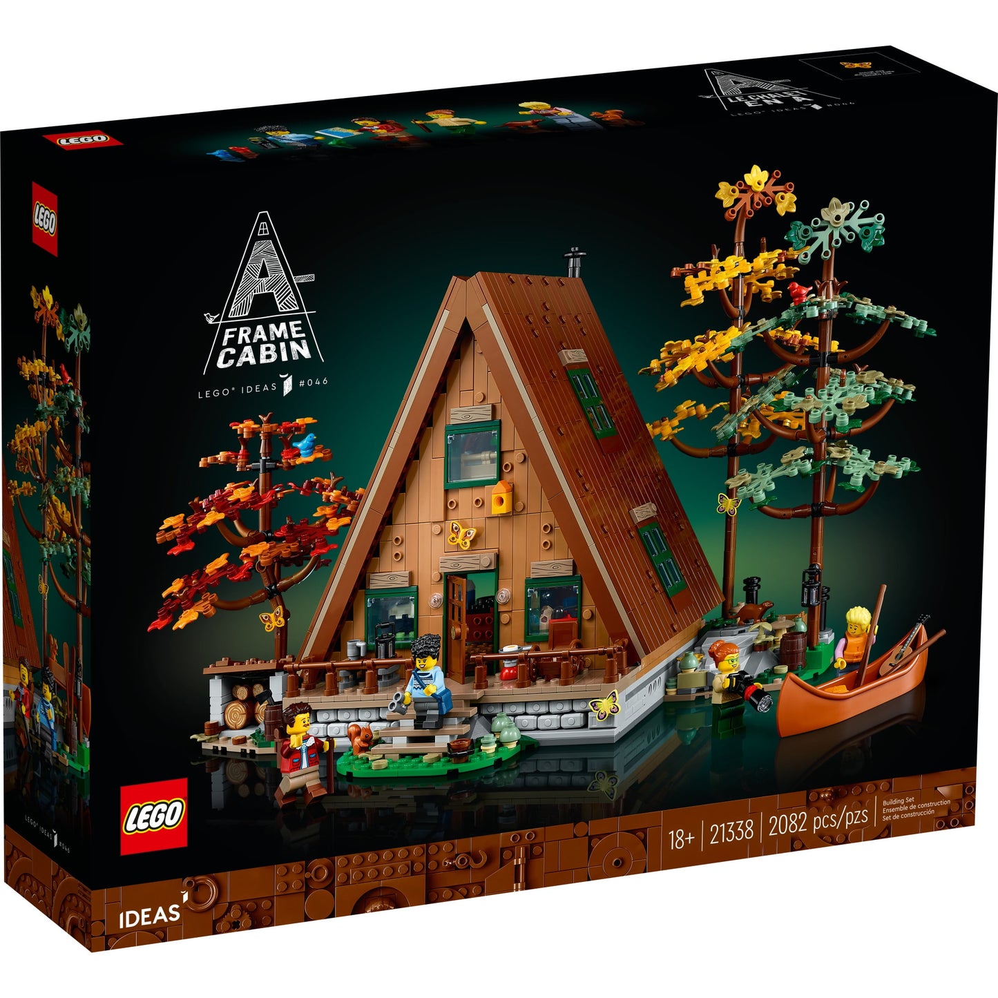LEGO Ideas A-Frame Cabin Building Set for Adults - Detailed DIY Miniature House Model Kit, Ages 18+ Years - Gifts for Men & Women - 21338