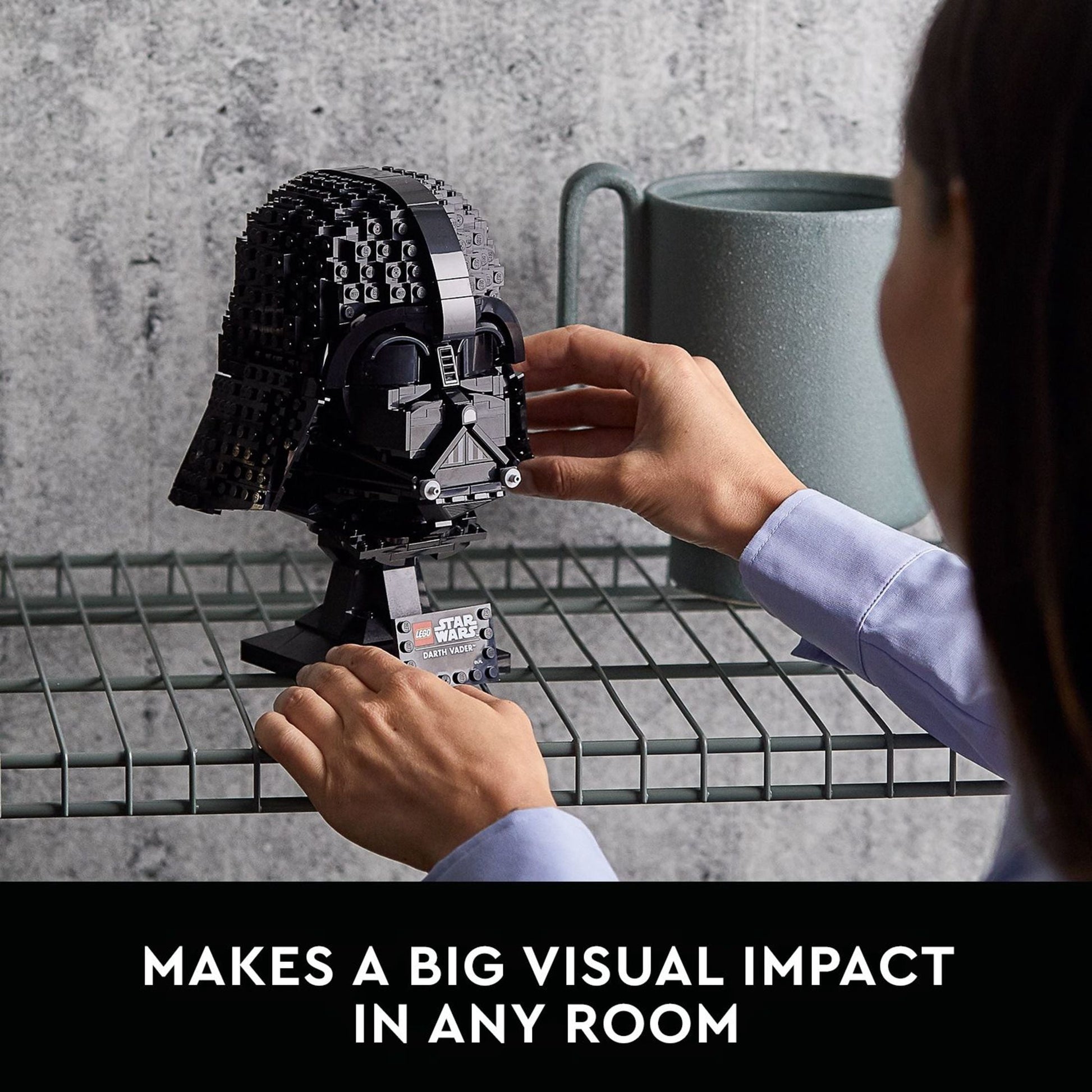 LEGO Star Wars Darth Vader Helmet Building Set, Display Model Kit for Adults, Gift for Fans, 75304
