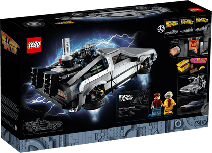 LEGO Icons Back to the Future Time Machine 10300, Model Car Building Kit, Based on the DeLorean from the Classic Movie