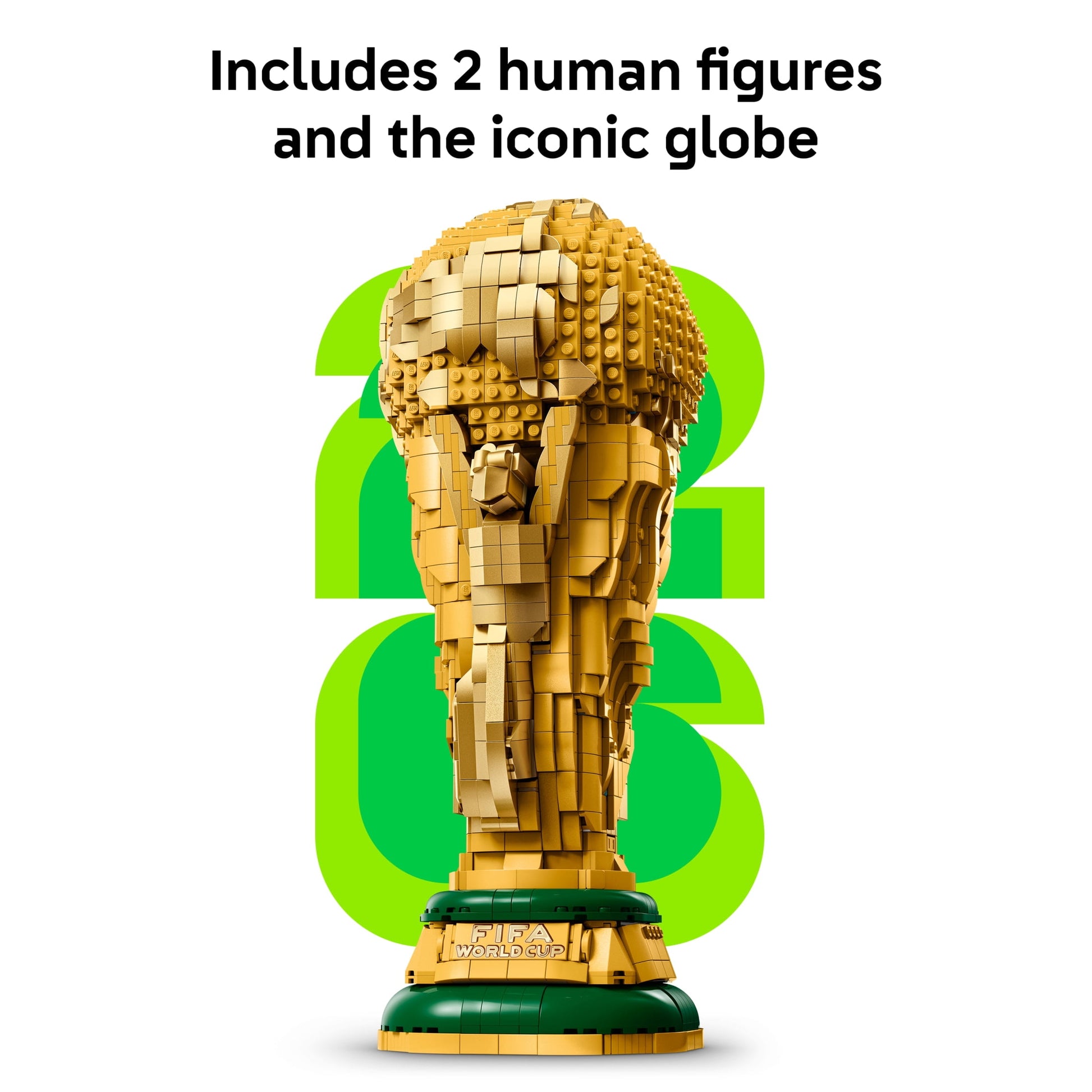 LEGO Editions FIFA World Cup Official Trophy Building Set - Kit for Display in Bedroom, Home Office, Book Shelf - Soccer Fans Collectible - W/ World Cup 2026 Minifigure - Gift for Fans - 43020