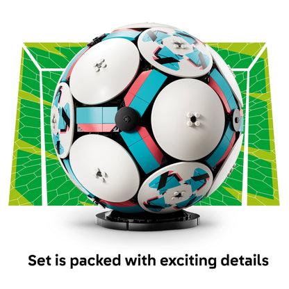 LEGO Editions Soccer Ball - Building Toy for Kids - Collectible Sports Decor for Boys & Girls, Ages 10+ - Includes Micro Stadium - Fathers Day Gift - 43019